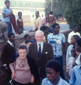 Desmond and Betty Clark at Livingstone Museum 1988