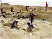 excavation at Ain-Hanech, Algeria
