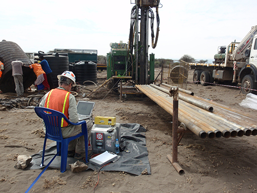 Drilling at Olduvai Gorge