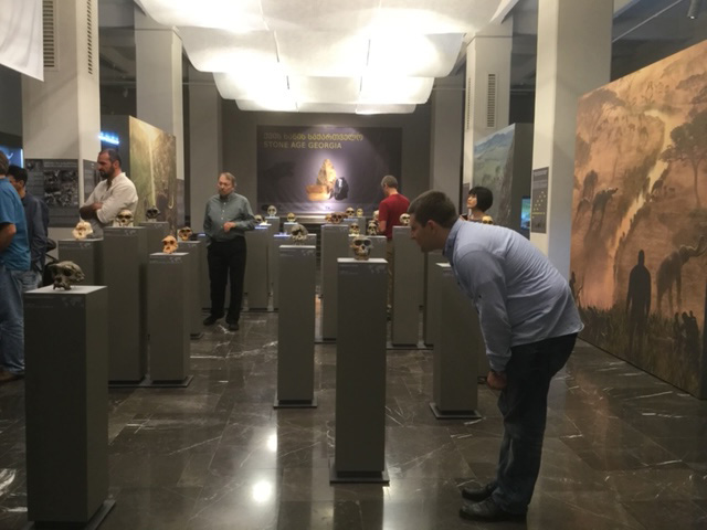 Project researchers visit the new exhibit in the Georgian National Museum 