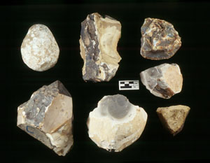 Stone artifacts modified by Kanzi