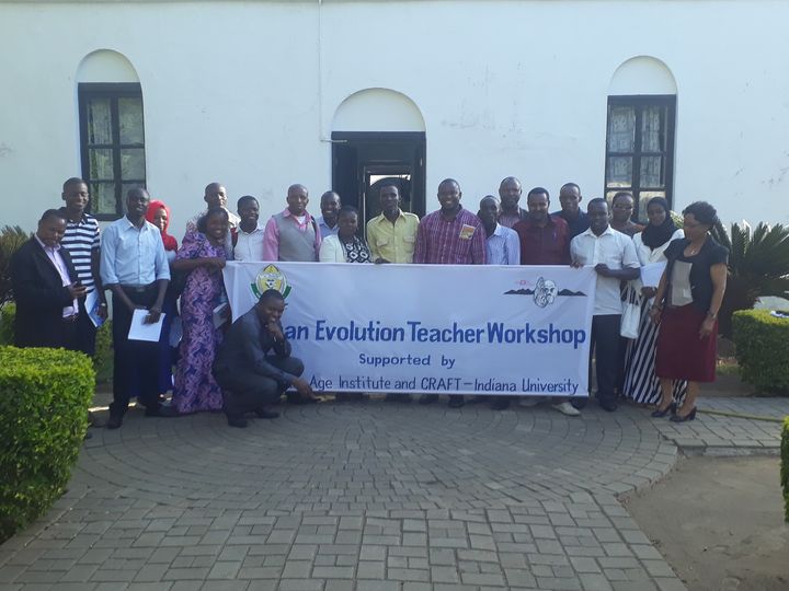 Teachers participate in the Human Evolution Teacher Workshop in Arusha