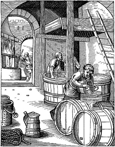 The Brewer, a 16th century engraving by J. Amman